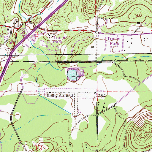Topographic Map of Training Lake Spring, AL