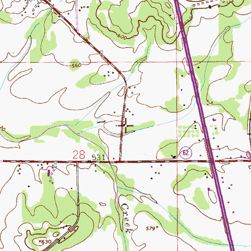 Topographic Map of White Willow Spring, AL