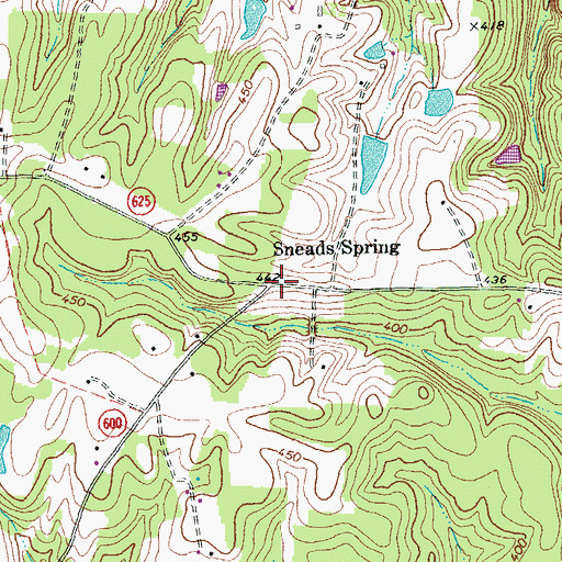 Topographic Map of Sneads Spring, VA
