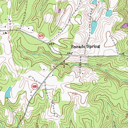 Topographic Map of Sneads Spring, VA