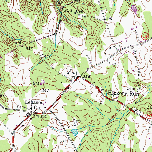 Topographic Map of Clifton High School (historical), VA