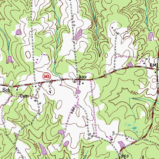 Topographic Map of Octagon, VA