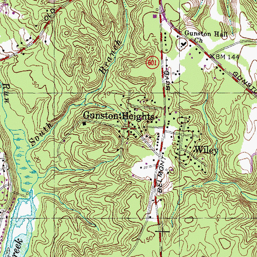 Topographic Map of Gunston Heights, VA