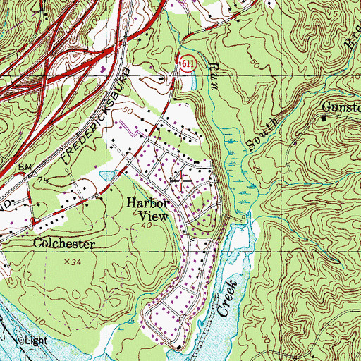 Topographic Map of Harbor View, VA