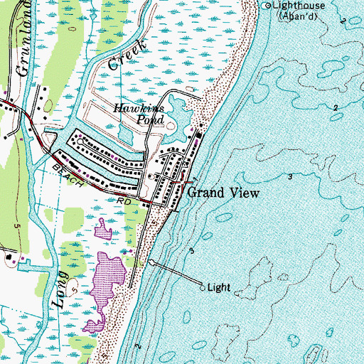 Topographic Map of Grand View, VA