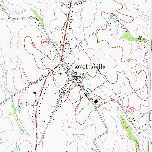 Topographic Map of Lovettsville, VA