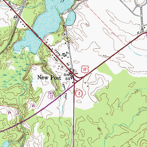 Topographic Map of New Post, VA