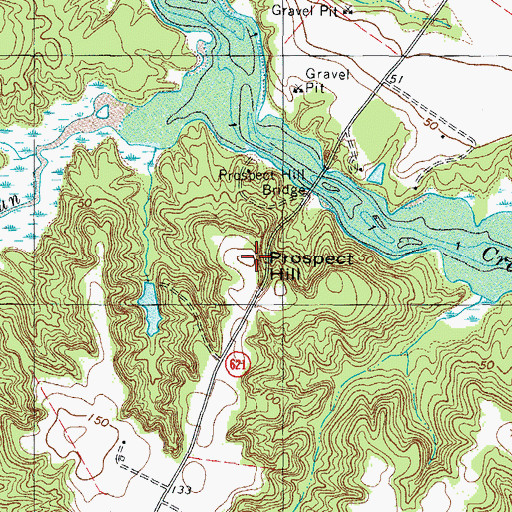 Topographic Map of Prospect Hill, VA