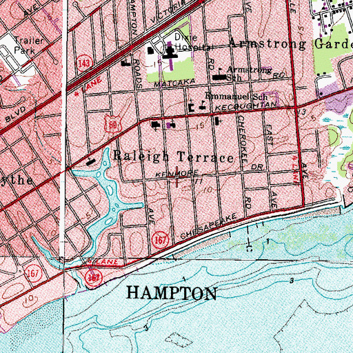 Topographic Map of Raleigh Terrace, VA