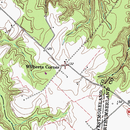 Topographic Map of Wilberts Corner, VA