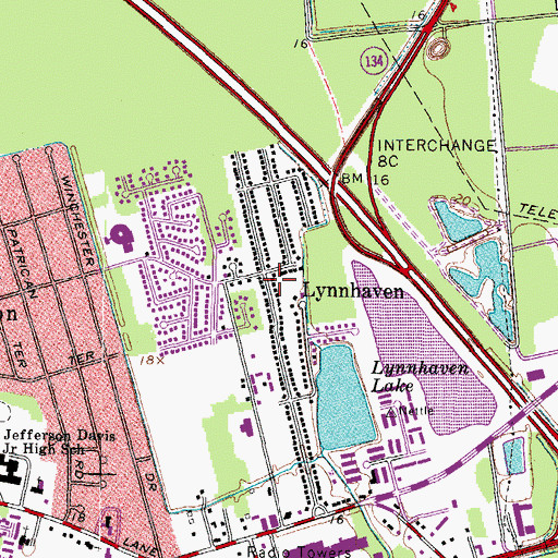 Topographic Map of Lynnhaven, VA