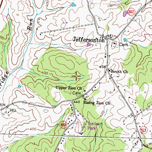 Topographic Map of Countryside Estates, VA