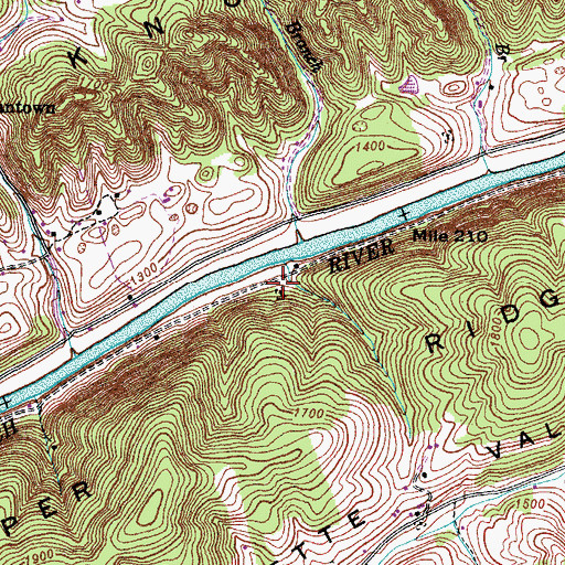 Topographic Map of Deemie Tate Cemetery, VA