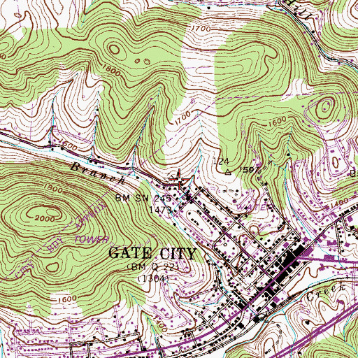 Topographic Map of Prospect School (historical), VA