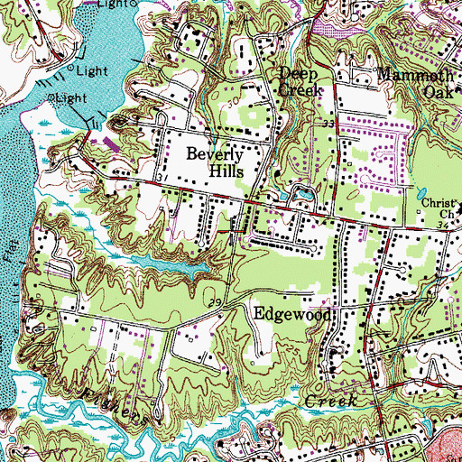 Topographic Map of City of Newport News, VA