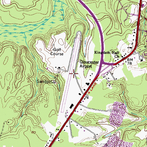 Topographic Map of Francis J Mellar Field (historical), VA