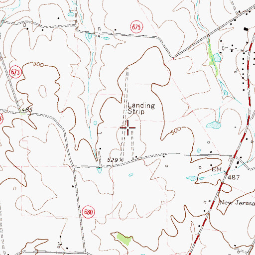 Topographic Map of Lovettsville Airport, VA