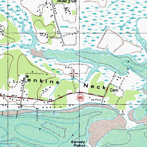 Topographic Map of Hoffman's Farm Airport, VA