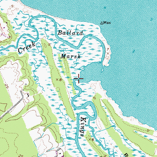 Topographic Map of Kings Creek, VA