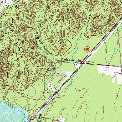 Topographic Map of Arkendale, VA