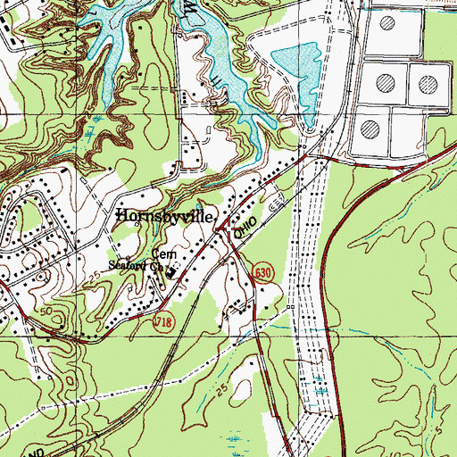 Topographic Map of Hornsbyville, VA