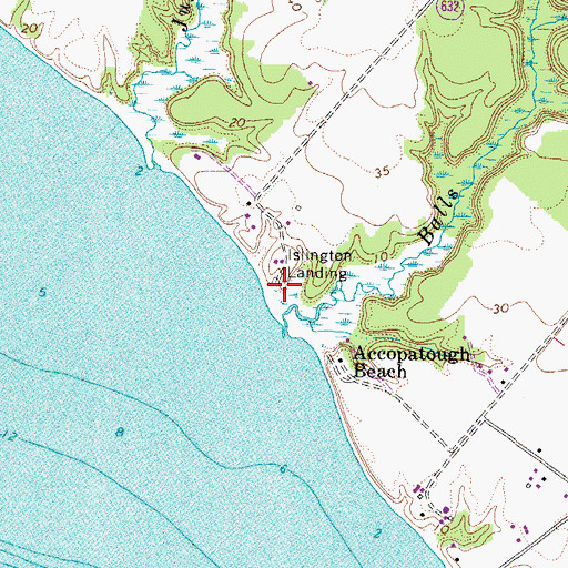 Topographic Map of Islington Landing, VA