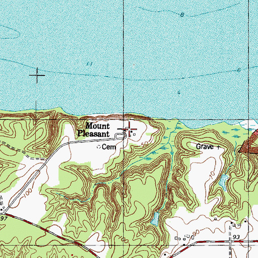Topographic Map of Mount Pleasant, VA