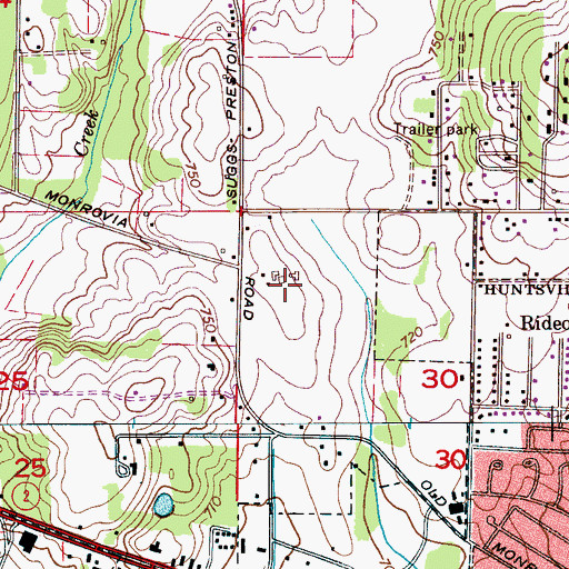 Topographic Map of Maddera Cemetery, AL