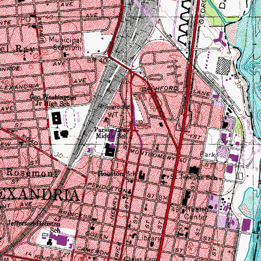 Topographic Map of Department of Motor Vehicles Alexandria, VA