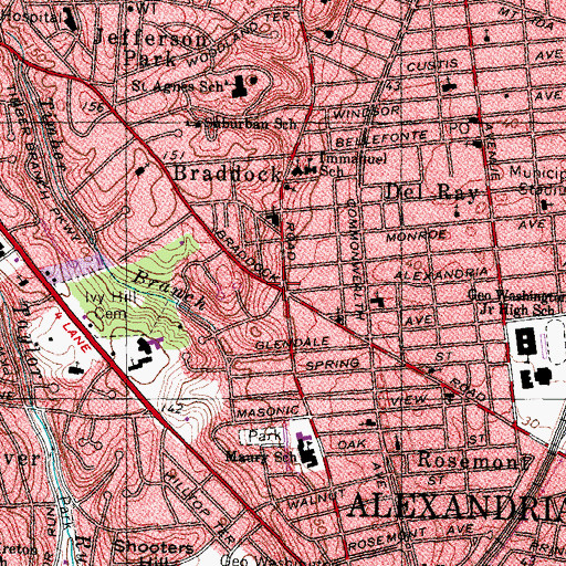 Topographic Map of Seventh Day Adventist Church, VA