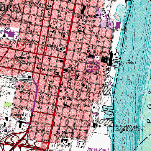 Topographic Map of Market Square, VA
