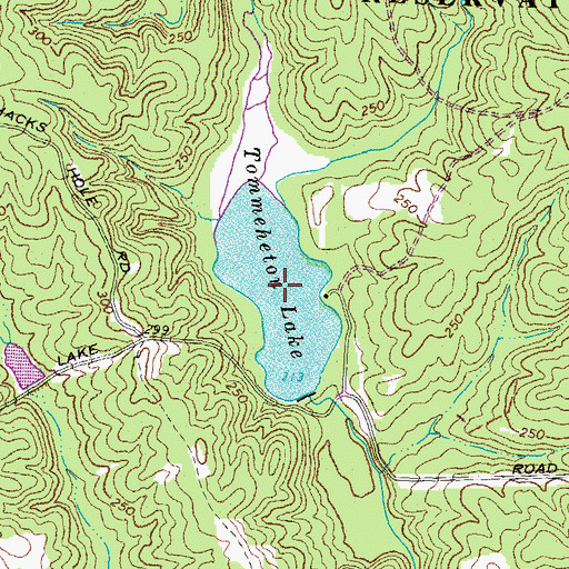 Topographic Map of Tommeheton Lake, VA