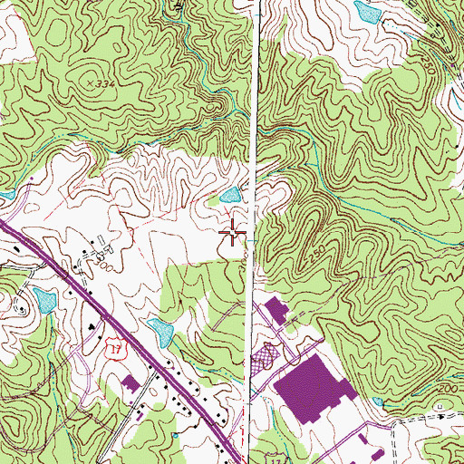 Topographic Map of WARN-AM (Falmouth), VA