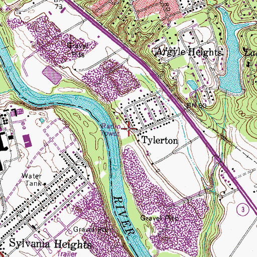 Topographic Map of WFVA-AM (Fredericksburg), VA
