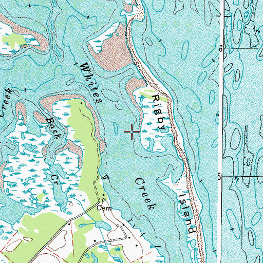 Topographic Map of Whites Creek, VA
