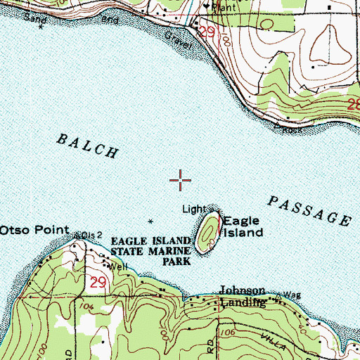 Topographic Map of Balch Passage, WA