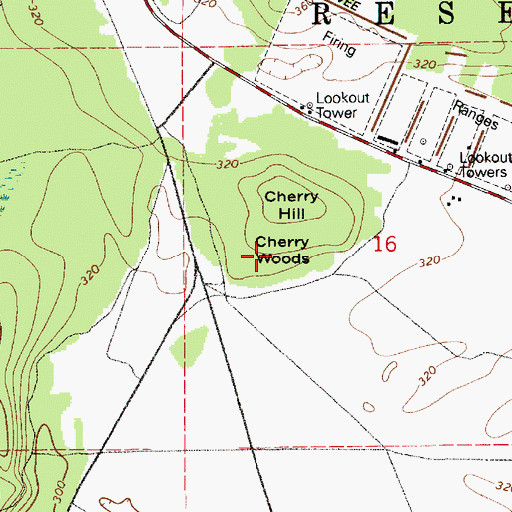 Topographic Map of Cherry Woods, WA