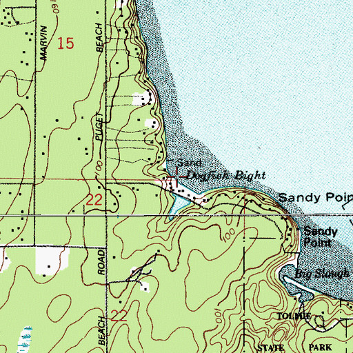 Topographic Map of Dogfish Bight, WA
