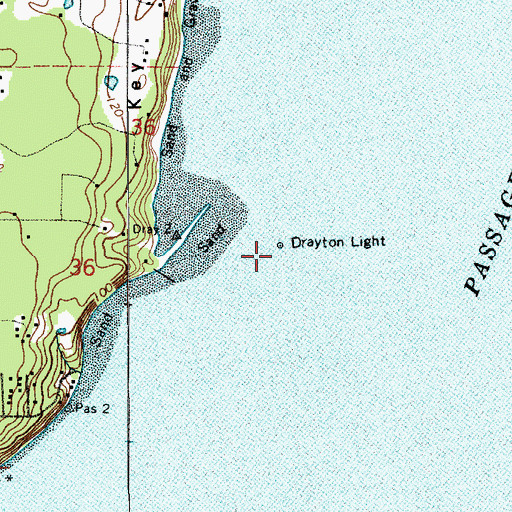 Topographic Map of Drayton Light, WA