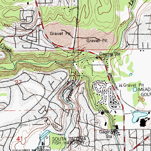Topographic Map of Flett Creek, WA