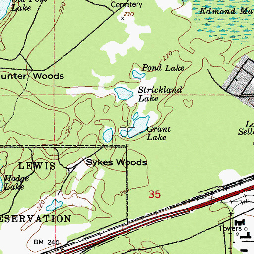 Topographic Map of Grant Lake, WA