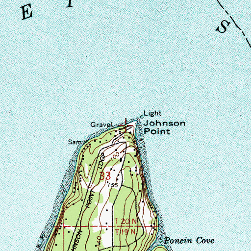 Topographic Map of Johnson Point, WA