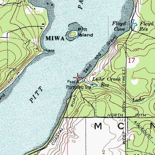 Topographic Map of Luhr Creek, WA