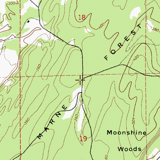 Topographic Map of Marne Forest, WA