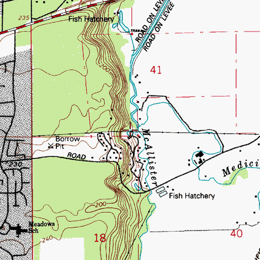 Topographic Map of Medicine Creek, WA