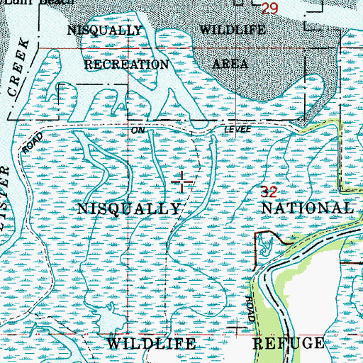 Topographic Map of Nisqually Flats, WA