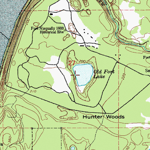 Topographic Map of Old Fort Lake, WA