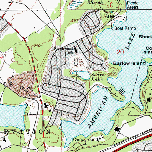 Topographic Map of Sears Lake, WA