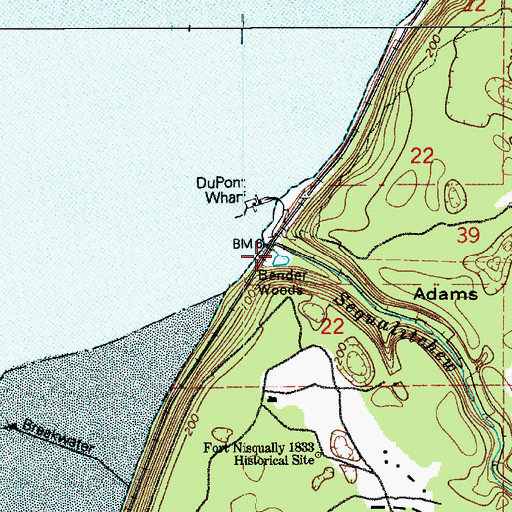 Topographic Map of Sequalitchew Creek, WA