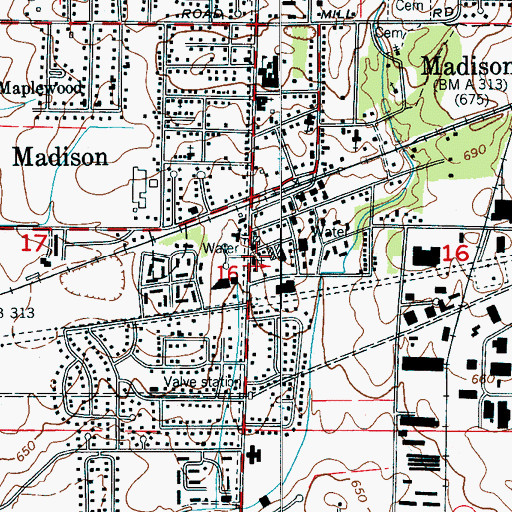Topographic Map of Mason Christian Methodist Episcopal Chapel, AL